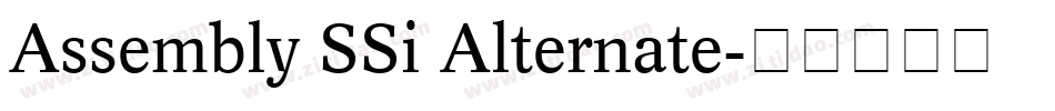 Assembly SSi Alternate字体转换